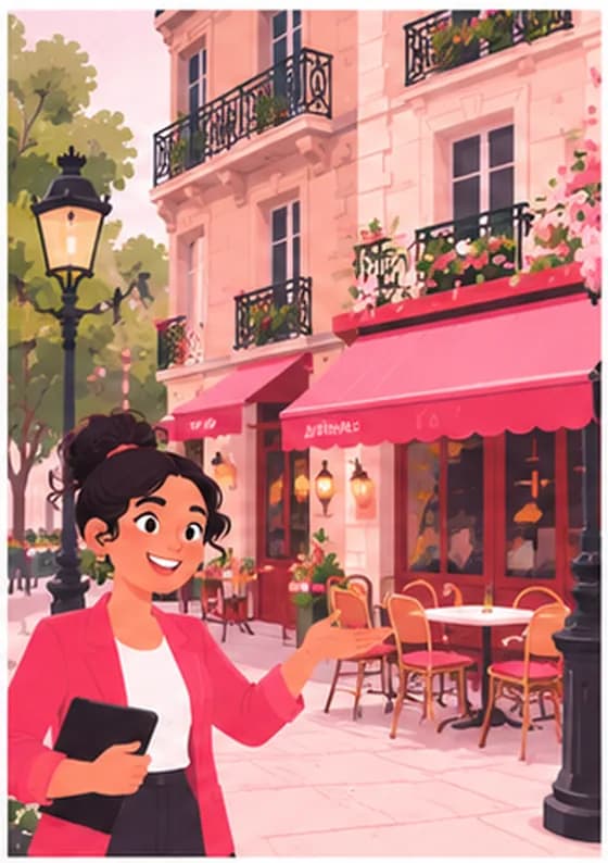 La conciergerie devant un café de quartier à Montreuil