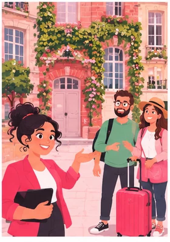 La conciergerie accueille un couple de voyageurs à Montrouge