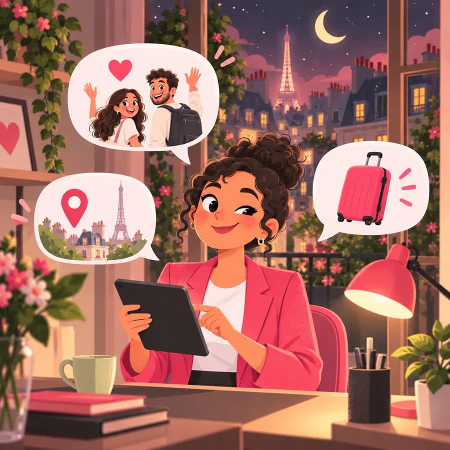 La conciergerie répond aux messages des voyageurs le soir